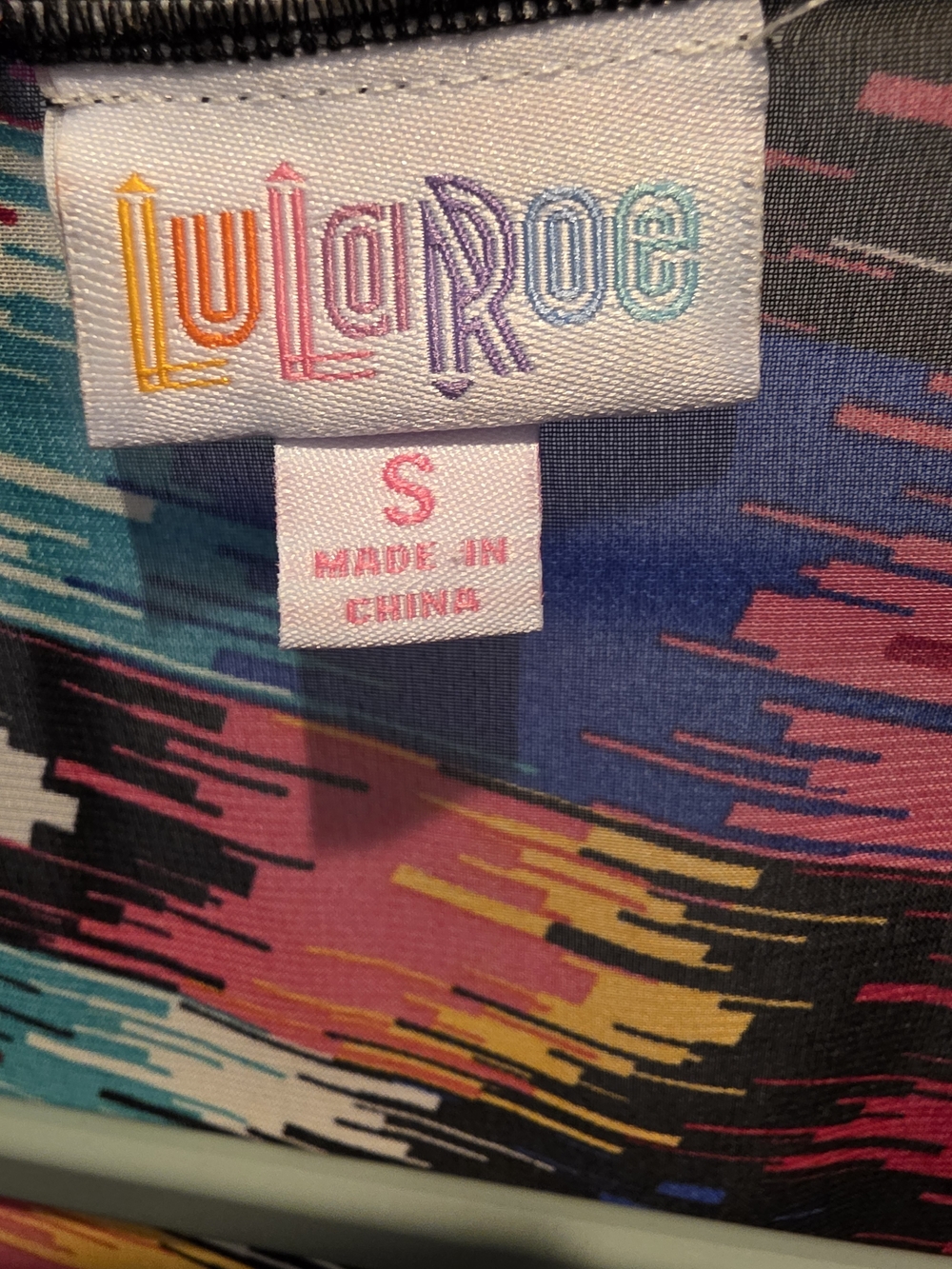 LuLaRoe Colorful Abstract Pattern Cardigan/Cover-Up - Picture 2 of 6
